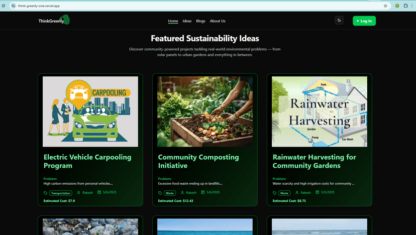 ThinkGreenly screenshot